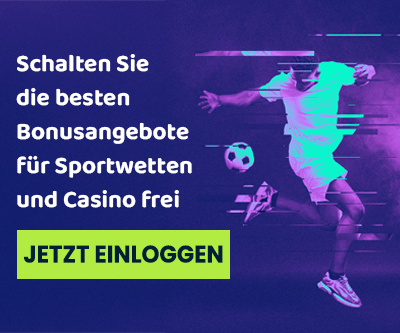 Fussballspieler mit Bonusangeboten für Wetten